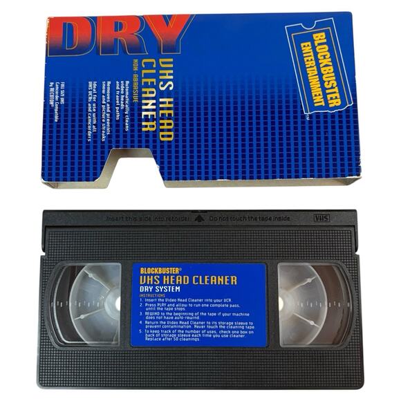 VTG Blank Tape Blockbuster Video T-120 VHS High Standard Tape & VHS Head Cleaner - Picture 10 of 16